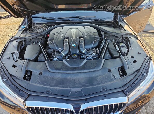 WBA7F2C55GG420299 2016 BMW 7 SERIES Black Вид задньої частини салону