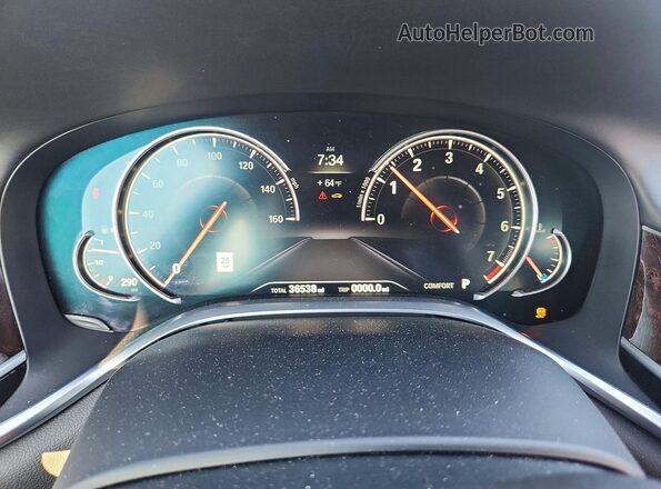 WBA7F2C55GG420299 2016 BMW 7 SERIES Black Вид щитка приладів