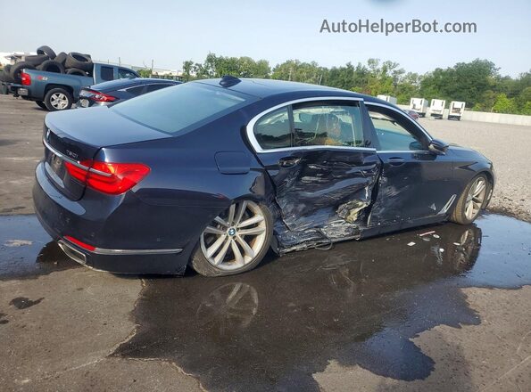 WBA7F2C55HG422684 2017 BMW 7 SERIES Blue Задня права чверть