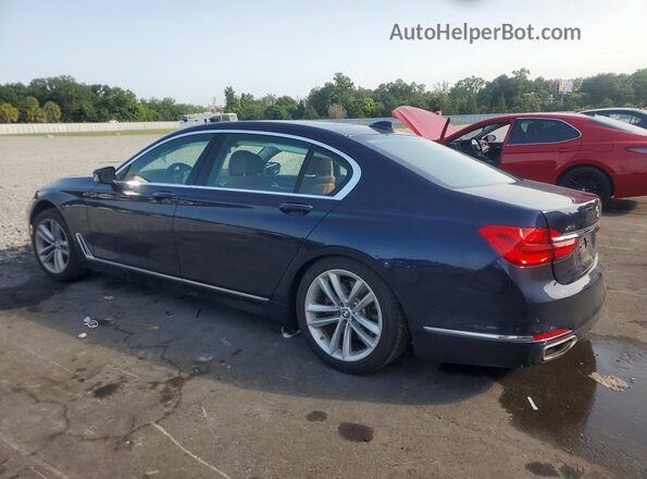 WBA7F2C55HG422684 2017 BMW 7 SERIES Blue Задня ліва чверть