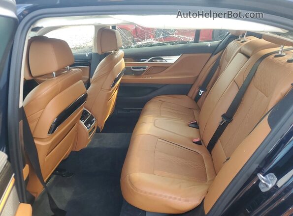 WBA7F2C55HG422684 2017 BMW 7 SERIES Blue Вид задніх сидінь