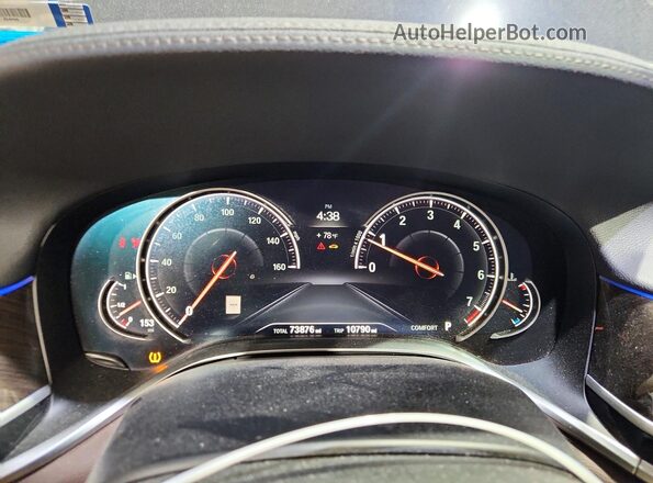 WBA7F2C56KB240528 2019 BMW 7 SERIES Синий Вид щитка приборов