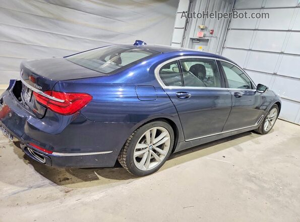 WBA7F2C56KB240528 2019 BMW 7 SERIES Синий Задняя правая четверть