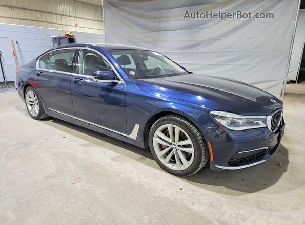 WBA7F2C56KB240528 2019 BMW 7 SERIES Синий Передняя правая четверть