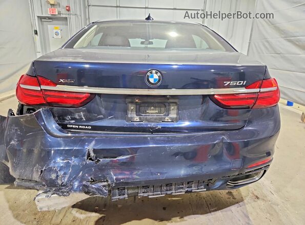 WBA7F2C56KB240528 2019 BMW 7 SERIES Синий Вид сзади