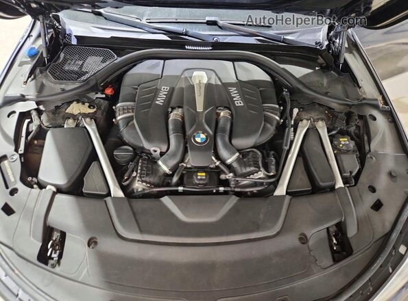 WBA7F2C56KB240528 2019 BMW 7 SERIES Синий Вид задней части салона