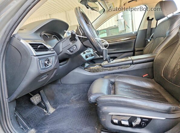 WBA7F2C57GGE12322 2016 BMW 7 SERIES Gray წინა სალონის ხედი