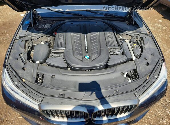 WBA7H6C56KG615158 2019 BMW M6 Синий Вид задней части салона