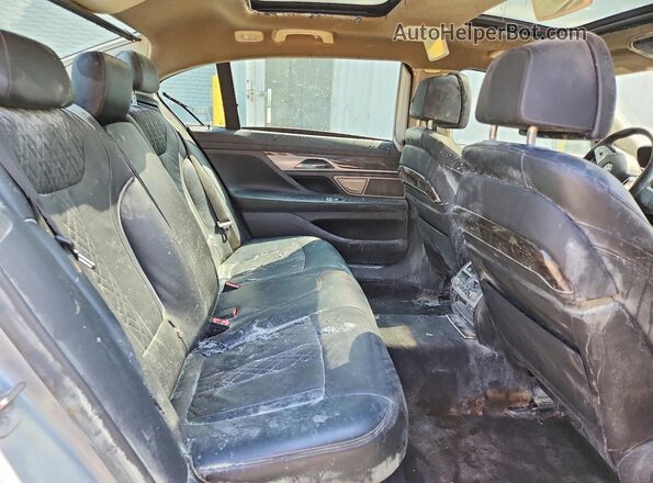 WBA7T2C02LCE39345 2020 BMW 7 SERIES Silver Rear seats view