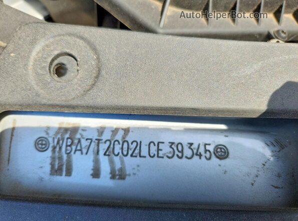 WBA7T2C02LCE39345 2020 BMW 7 SERIES Silver VIN sticker view