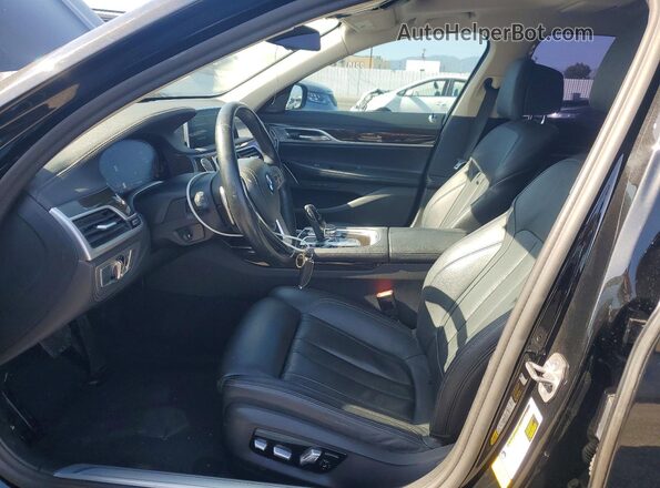 WBA7T2C08NCH89744 2022 BMW 7 SERIES Black Widok wnętrza z przodu