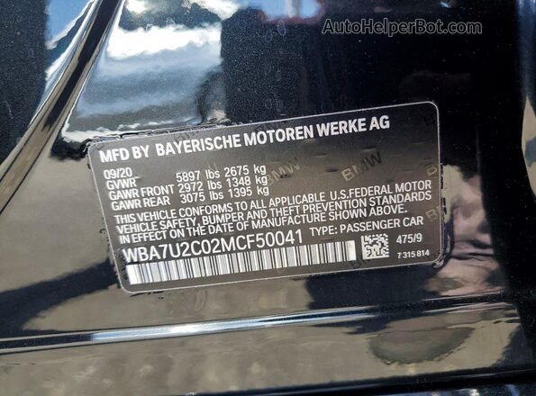 WBA7U2C02MCF50041 2021 BMW 7 SERIES Черный Вид подкапотного пространства