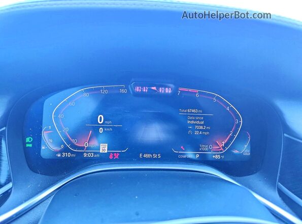 WBA7U2C08LGJ59870 2020 BMW 7 SERIES Silver Vista del cuadro de instrumentos