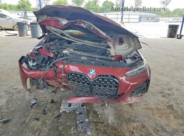 WBA83AP02NCH72317 2022 BMW M4 Burgundy წინა ხედი