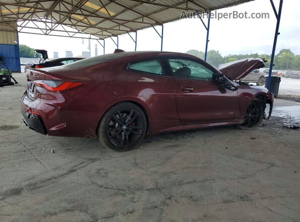 WBA83AP02NCH72317 2022 BMW M4 Burgundy უკანა მარჯვენა