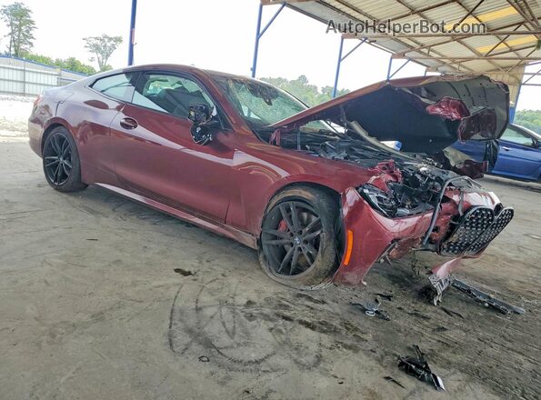 WBA83AP02NCH72317 2022 BMW M4 Burgundy წინა მარჯვენა