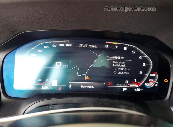 WBA83AP09NCH68927 2022 BMW M4 Gray Вид щитка приладів