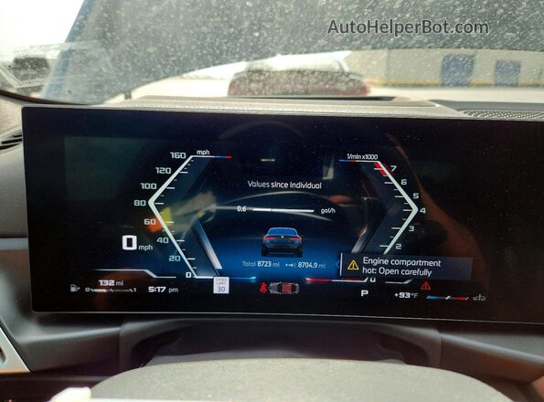 WBA83DA07SCU13693 2025 BMW M4 Blue Widok zestawu wskaźników