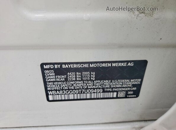 WBA83GG09T7U09499 2026 BMW 2 SERIES White Widok komory silnika