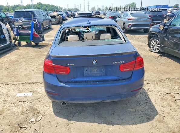 WBA8A3C53JA488331 2018 BMW 3 SERIES Blue Rear view