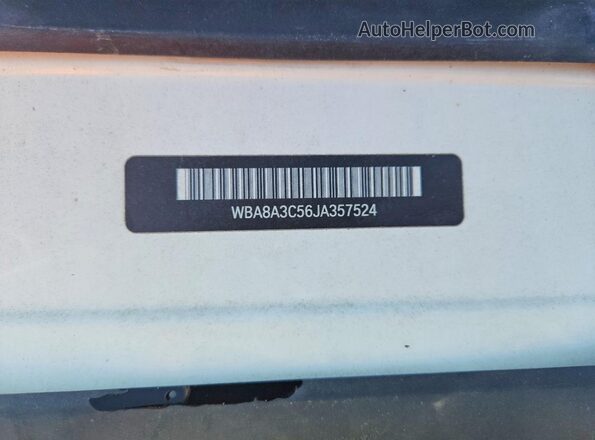 WBA8A3C56JA357524 2018 BMW 3 SERIES White Շարժիչի բաժամունքի տեսք