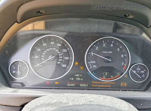 WBA8A3C5XGK688416 2016 BMW 3 SERIES Silver Widok zestawu wskaźników
