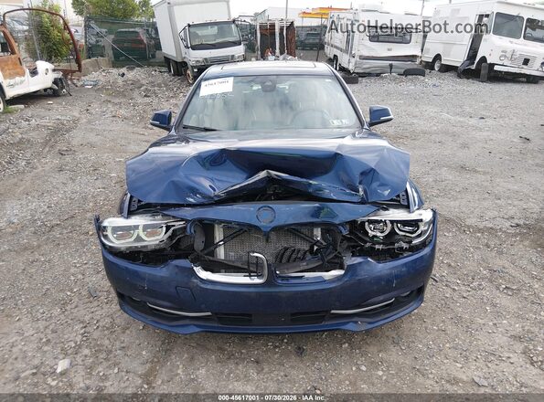WBA8B3C55GK384178 2016 BMW 3 SERIES Blue Dashboard view