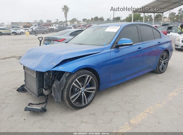 WBA8B3G59GNT92809 2016 BMW 3 SERIES Blue Przód lewy