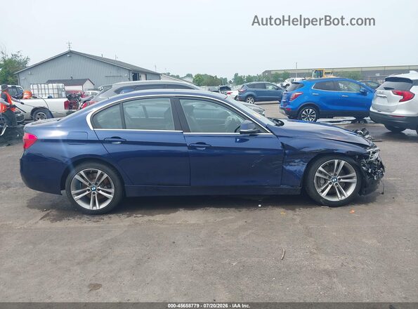 WBA8B7G57GNT70671 2016 BMW 3 SERIES Dark Blue Widok wnętrza z tyłu