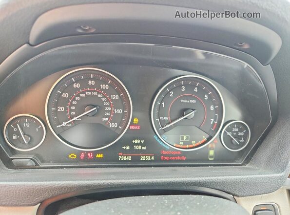 WBA8B9C56JEE81773 2018 BMW 3 SERIES White Instrument cluster view