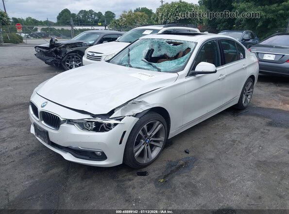 WBA8B9G5XHNU09203 2017 BMW 3 SERIES White Առջևի ձախ երեք քառորդ տեսարան