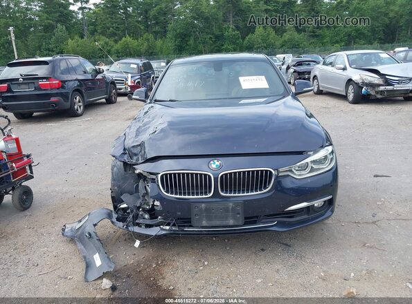 WBA8D9C31HA004580 2017 BMW 3 SERIES Blue Вид щитка приладів