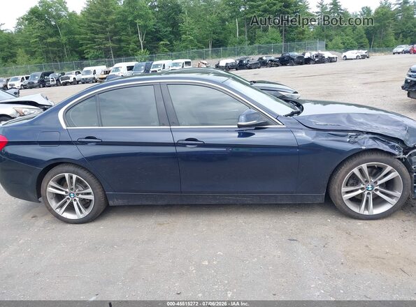 WBA8D9C31HA004580 2017 BMW 3 SERIES Blue Вид задньої частини салону