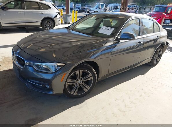 WBA8D9C55HK678307 2017 BMW 3 SERIES Gray Առջևի ձախ երեք քառորդ տեսարան