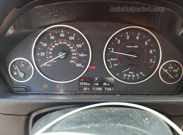WBA8D9C56JEB35832 2018 BMW 3 SERIES White Instrument cluster view