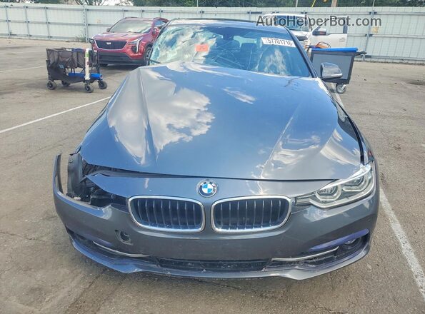 WBA8D9C59JA614301 2018 BMW 3 SERIES Gray Вид спереду