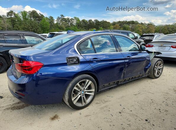WBA8D9G32HNU65595 2017 BMW 3 SERIES Blue Trasero derecho