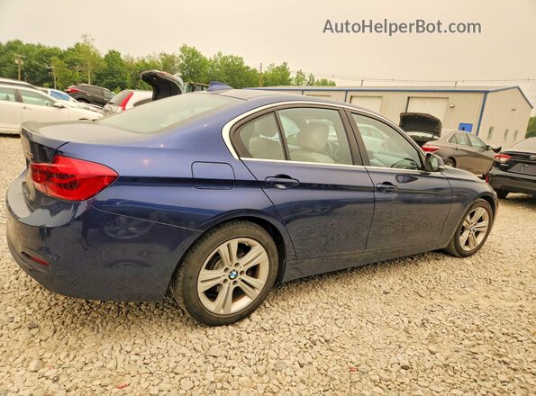 WBA8D9G33HNU66464 2017 BMW 3 SERIES Blue Trasero derecho