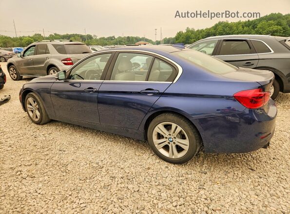 WBA8D9G33HNU66464 2017 BMW 3 SERIES Blue Trasero izquierdo