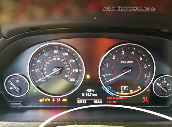 WBA8D9G36HNU65017 2017 BMW 3 SERIES Black Vista del cuadro de instrumentos