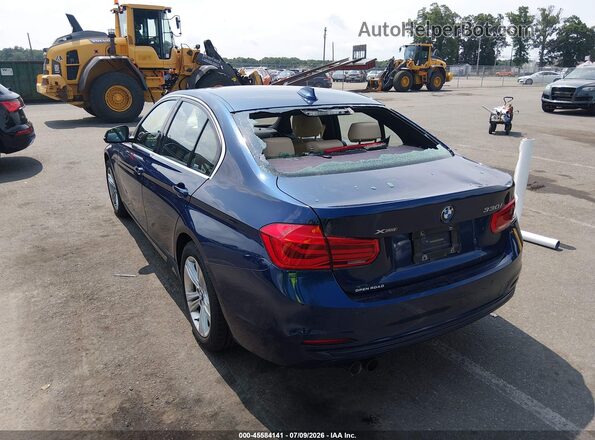 WBA8D9G37HNU61672 2017 BMW 3 SERIES Blue Tył lewy