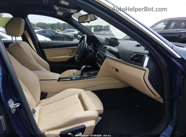 WBA8D9G37HNU61672 2017 BMW 3 SERIES Blue Widok wnętrza z przodu