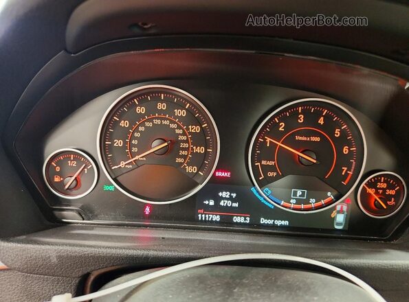WBA8D9G37HNU61820 2017 BMW 3 SERIES Коричневый Вид щитка приборов