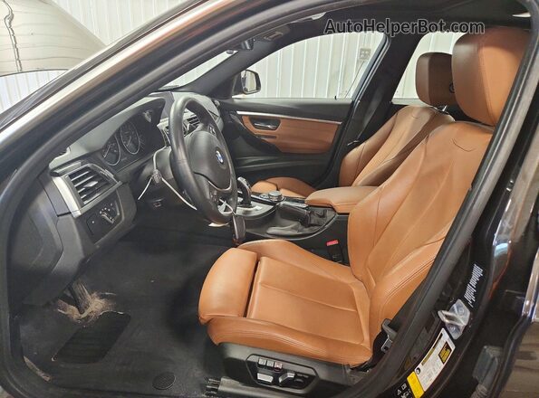 WBA8D9G37HNU61820 2017 BMW 3 SERIES Коричневый Вид салона спереди