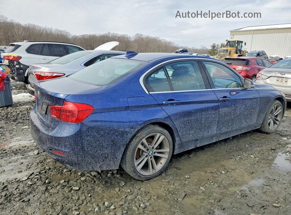 WBA8D9G54JNU72281 2018 BMW 3 SERIES Blue Задня права чверть
