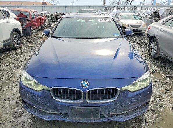 WBA8D9G54JNU72281 2018 BMW 3 SERIES Blue Вид спереду
