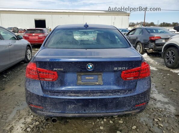 WBA8D9G54JNU72281 2018 BMW 3 SERIES Blue Вид ззаду