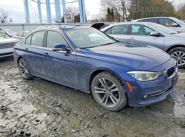 WBA8D9G54JNU72281 2018 BMW 3 SERIES Blue Передня права чверть