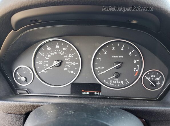 WBA8E1G59JNU92475 2018 BMW 3 SERIES Silver Instrument cluster view