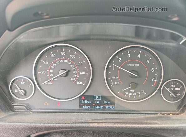 WBA8E3C54GK503085 2016 BMW 3 SERIES Gray Vista del cuadro de instrumentos